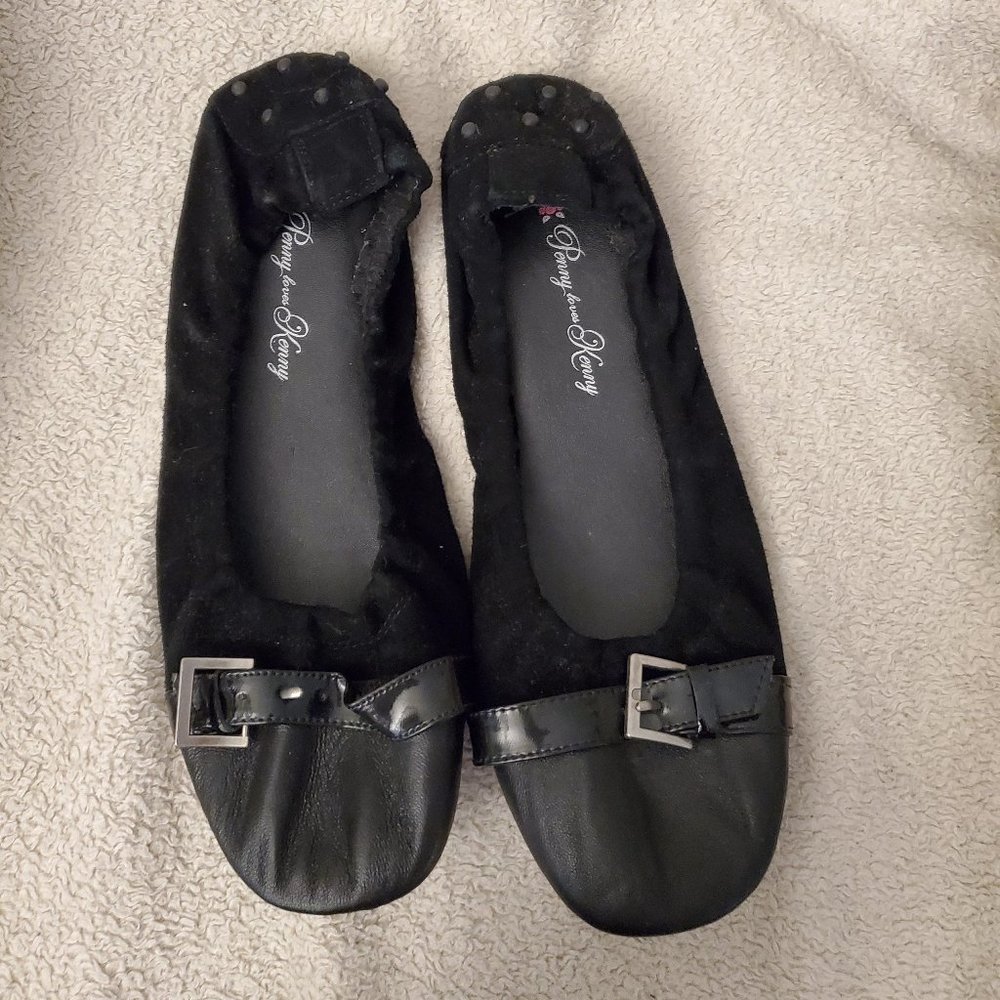 Brand new cute black ballet flats napa leather
